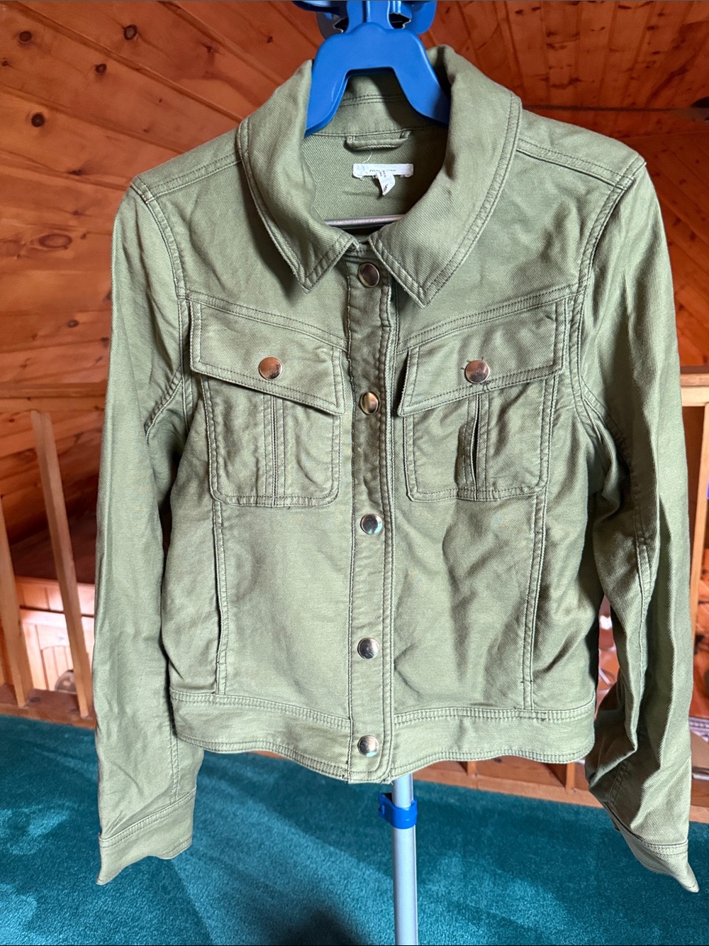 Maurices Olive Green Utility Jean Jacket